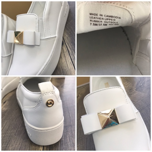 Michael Kors Aliza Slip On Leather Optic White W - Picture 8 of 8